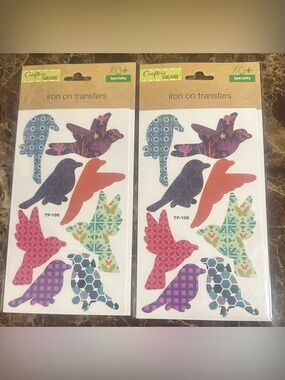 Multicolor Bird Iron-On Transfers - Pack of 8